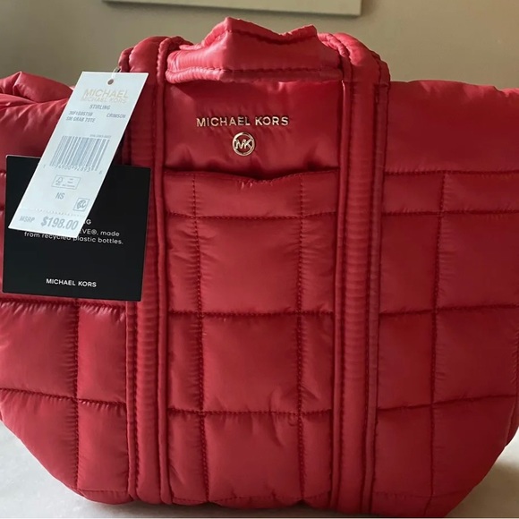 Michael Kors Sterling Sm. Grab Tote~Crimson(Red)~New~RP$198!🌹 - Picture 5 of 8